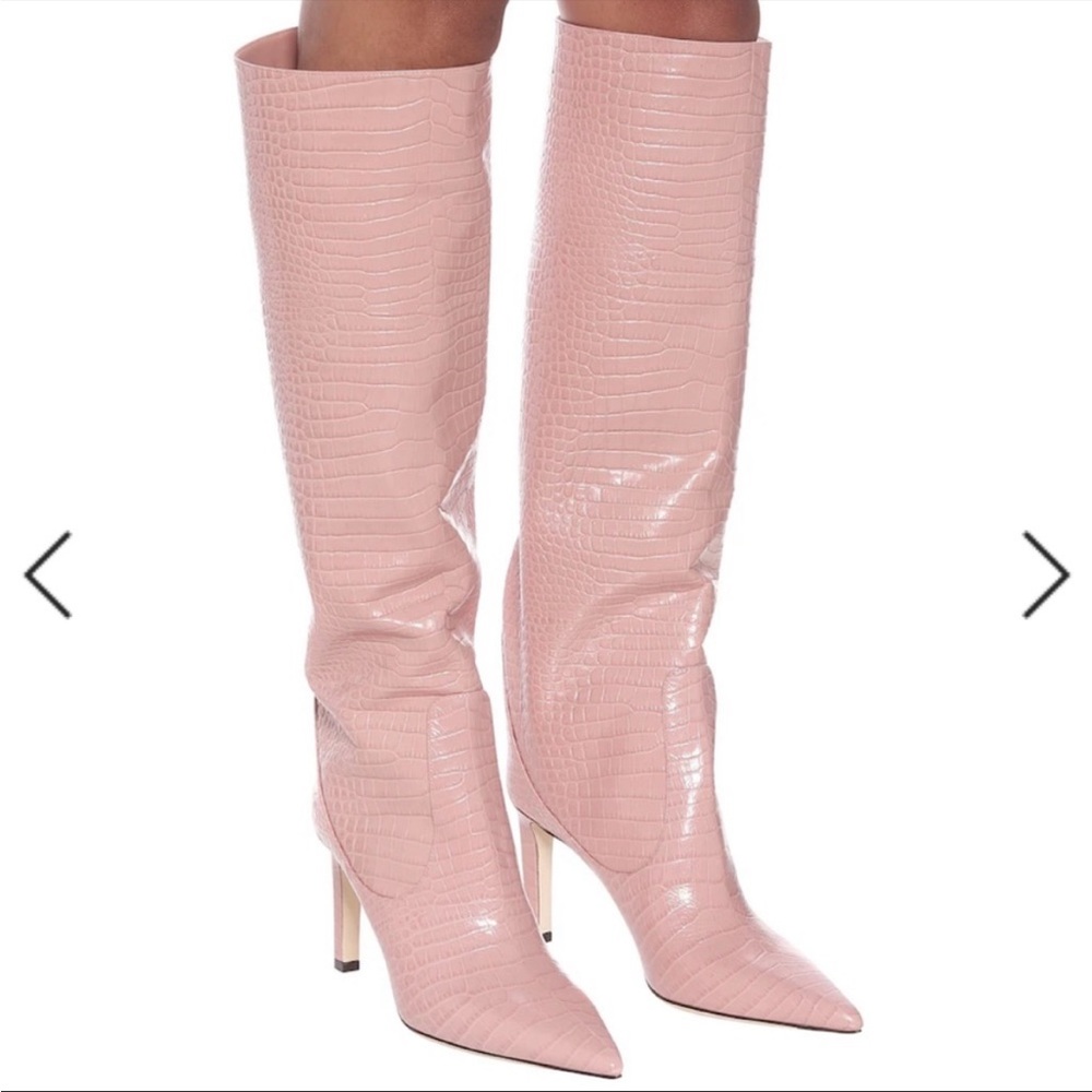Jimmy Choo Pink Slouchy Mavis Boots